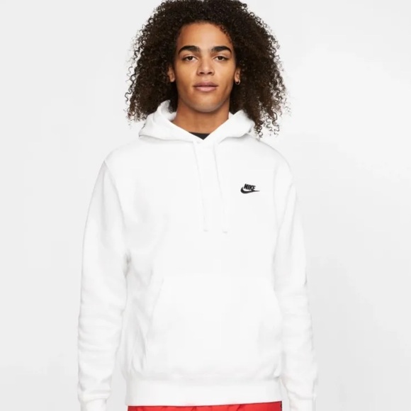 Nike Sportswear Club Fleece Pullover Hoodie  WHITE BV2654-4100 2X NWOT - Picture 1 of 8